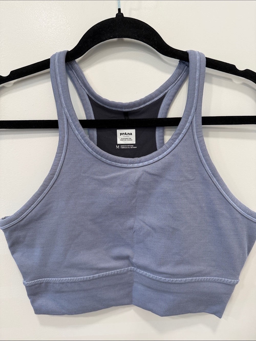 Prana Becksa Ribbed Scoop Neck bralette racer back size medium - Picture 2 of 11